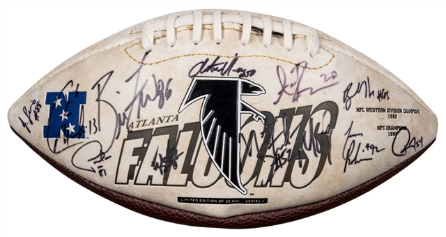 2004 Atlanta Falcons Team Signed Football With 23 Signatures (PSA/DNA)